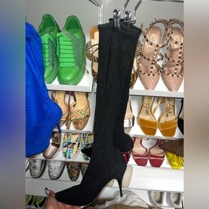 christian louboutin knee high boots size 39 1/2.